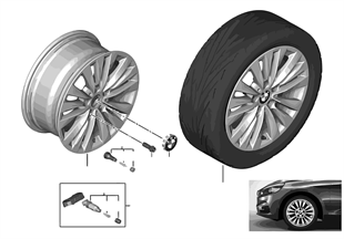 BMW 輕質鋁合金輪輞 多輪幅 475 - 16'