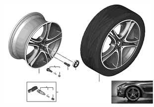 BMW 輕質鋁合金輪輞 雙輪輻 361 - 18'