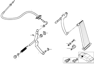 Aceleración/bowden cable LHD