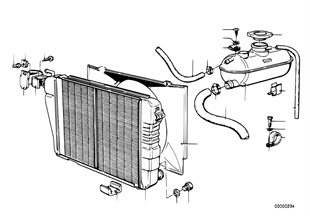 Vodní chladič/vyrovnávací nádoba/rám