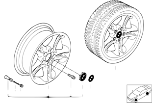 BMW light alloy wheel, double spoke 47