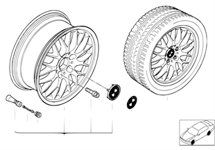 BMW light alloy wheel, cross spoke 42