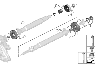 Hardy coupling/center bearing/insert nut
