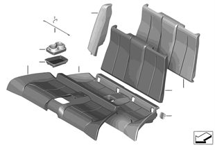 座椅 後部 座墊和座套 通入式裝載系統