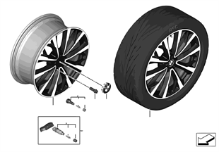 BMW 輕質鋁合金輪輞 V 式輪輻 573 - 19''