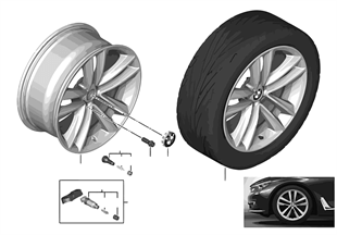 BMW 輕質鋁合金輪輞 雙輪輻 630 - 19''