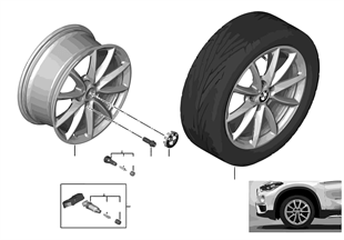 BMW 輕質鋁合金輪輞 V 式輪輻 683 - 17''