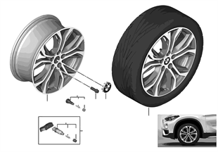 BMW 輕質鋁合金輪輞 Y 式輪輻 566 - 18''