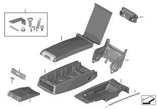 Seat, rear, center armrest, Basis