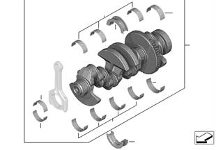 Crankshaft with bearing shells
