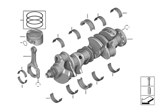 Biela mecanismo del cigüeñal/pistón