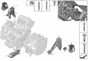 Engine and transmission mounts