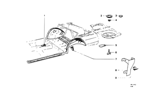 Rear wheelhouse/floor parts