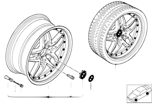 BMW composite wheel, double spoke 71